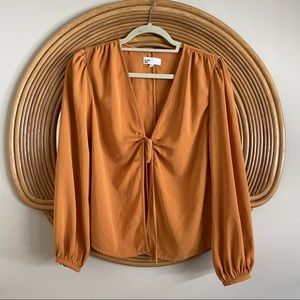 By the Way Tie Front Top